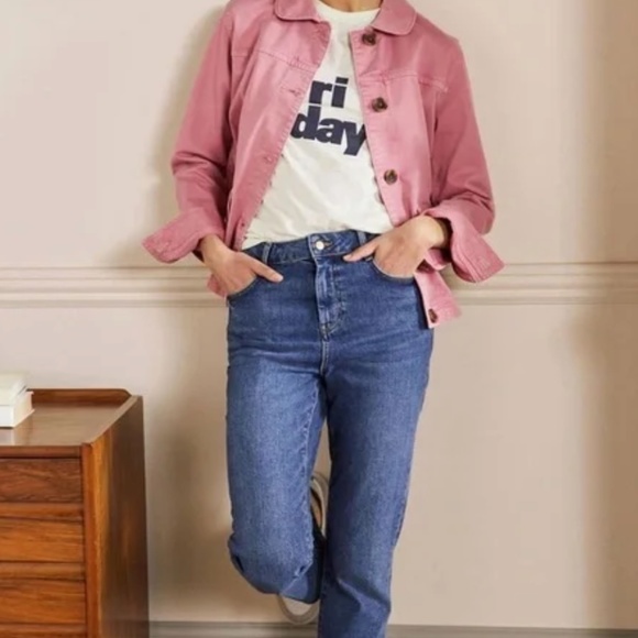 Boden Dusty Pink Jacket with Collar and Relaxed Fit - NWOT - Picture 3 of 16